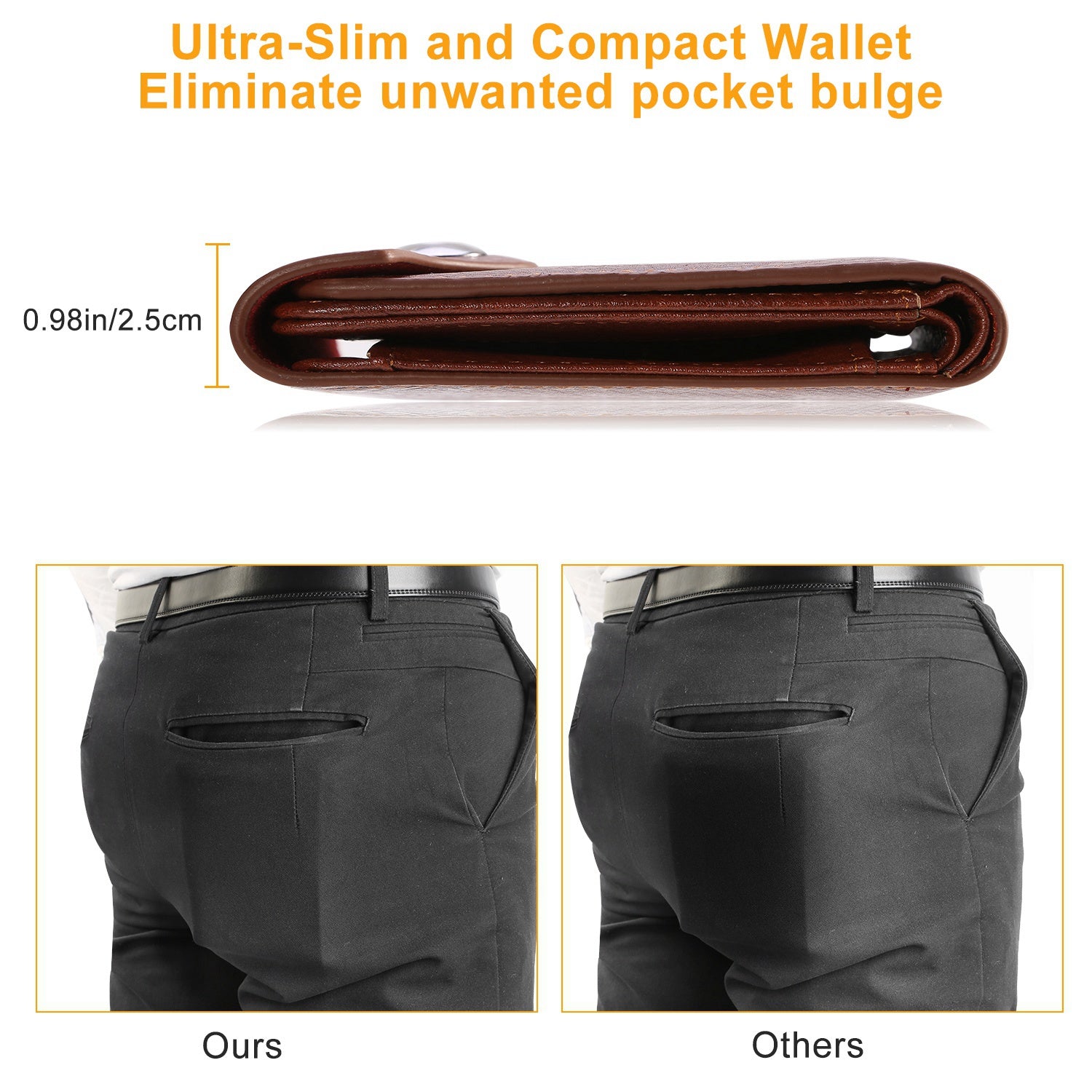 faux leather slim wallet